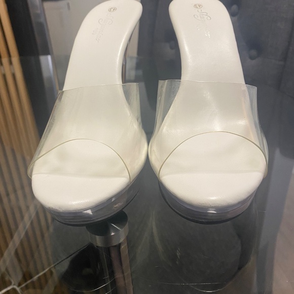 5inch Transparent Platform Heels, sz 10 - Picture 4 of 7